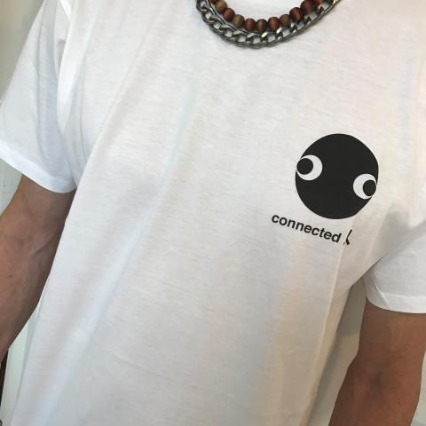connected face logo organic tshirt